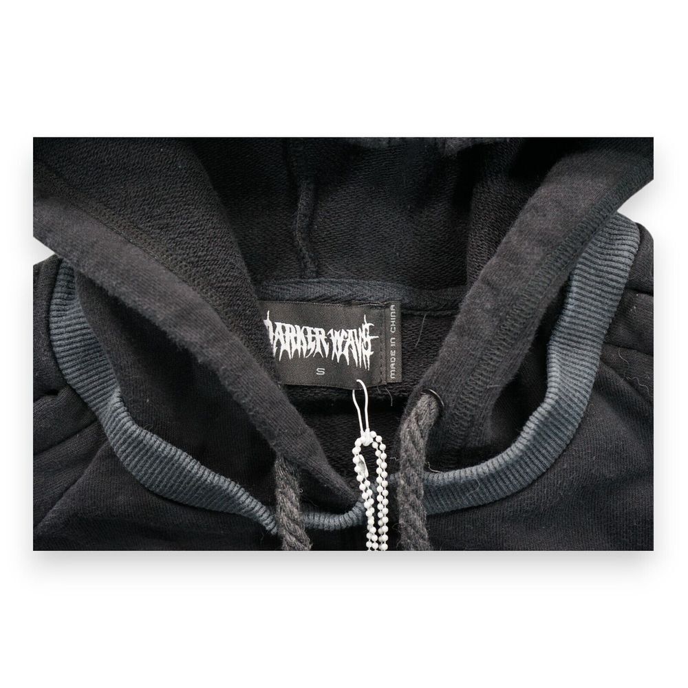 NWT‎ Darker Wavs Gothic Tassel Sleeve Hoodie Sweatshirt Black Men's Small - Picture 7 of 10
